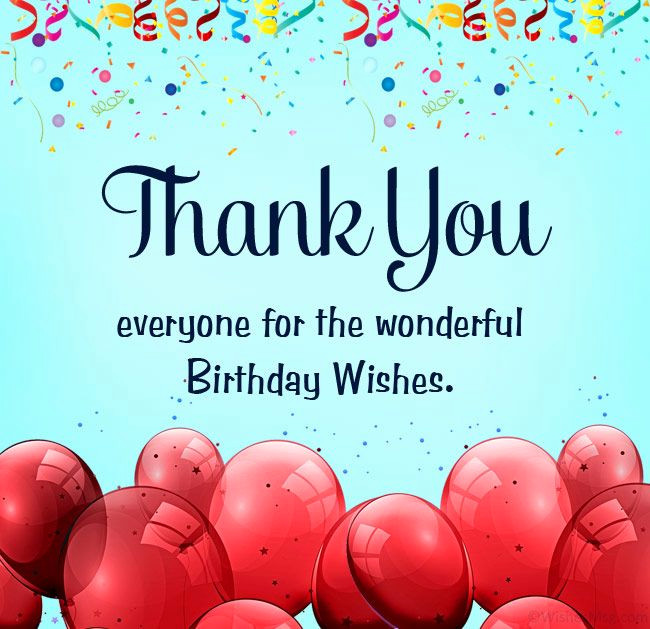 Birthday Wish Thank You Messages