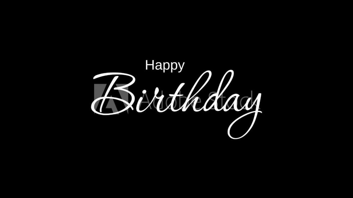 Bold Happy Birthday Text Animation