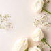 Whimsical White Rose Wedding Centerpiece