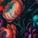 Vibrant Blooms & Moody Magic: Dark Floral Digital Wallpaper
