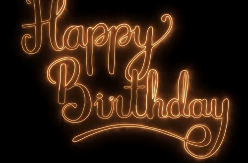 Glowing Birthday Wishes: Animation Text for Happy Birthday Celebration