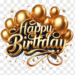 Golden Birthday Balloons: Free Editable PNG Downloads Golden Birthday Balloons: Free Editable PNG Downloads