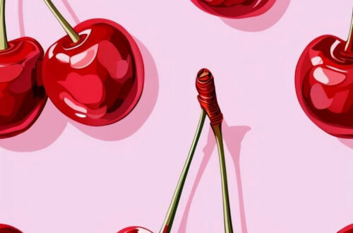 Vibrant Cherry Mural Art for Instant Download