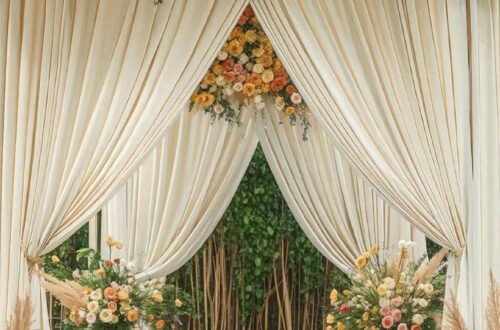 Simple Blanc Rideau pour Noël, Mariage ou Fête Simple Blanc Rideau pour Noël, Mariage ou Fête