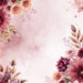 Blooming Floral Border: Free Pink & Purple Watercolor Background