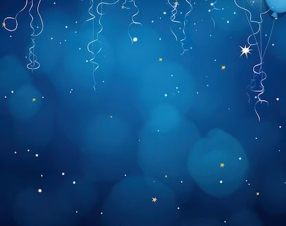 Blue Sky with Balloon Stars: Boy’s Birthday Invitation Background