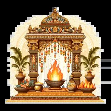 Epic Hindu Wedding Mandap: Free Fire-Themed Vector Images