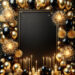 Luxurious Black Gold Balloon Backdrop