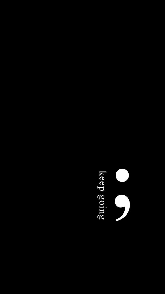 Keep Going: Semicolon Motivation Wallpaper