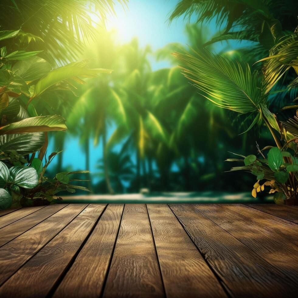 Free Tropical Paradise Background Illustrations