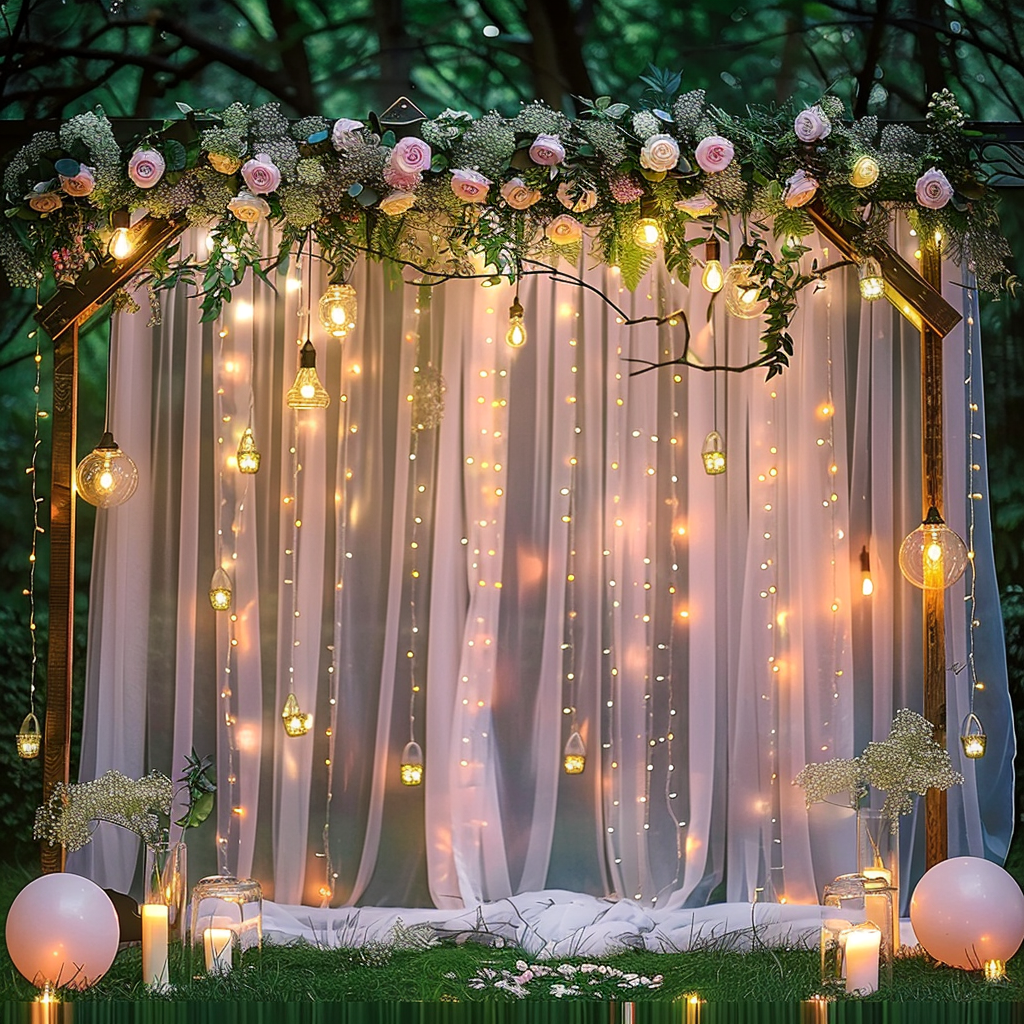 Unveil Enchanted Elegance with Tulle and Twinkling Lights