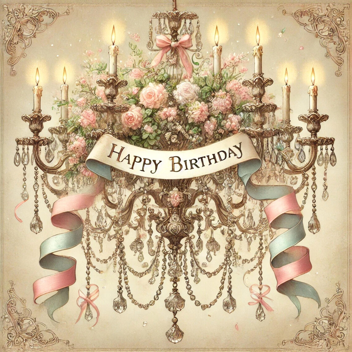 Elegant Floral Chandelier Wall Art (Digital Download)