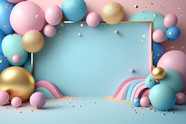 Pastel Paradise: Colorful Balloons and Soft Hues