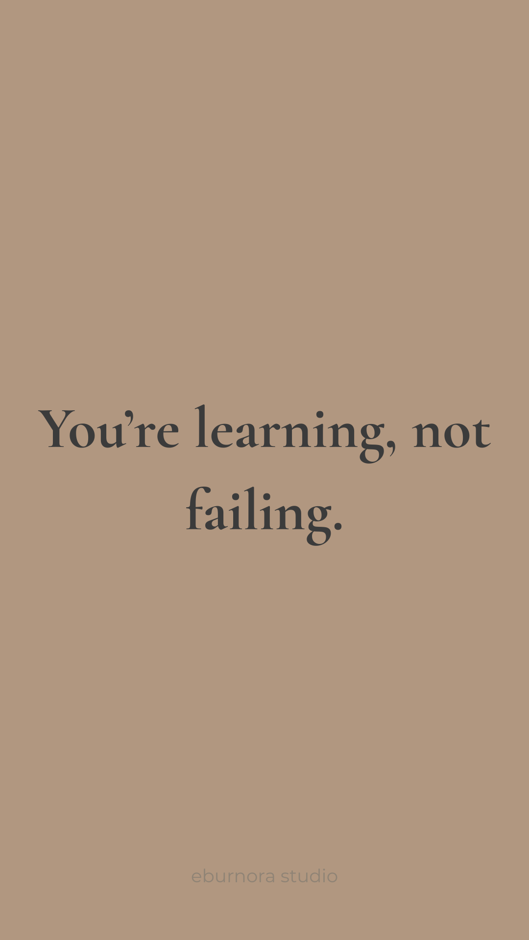 Reframe Failure as Learning | Minimal Beige Aesthetic Wallpaper