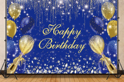 Custom Gold Polka Dot Birthday Party Backdrop