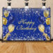 Custom Gold Polka Dot Birthday Party Backdrop