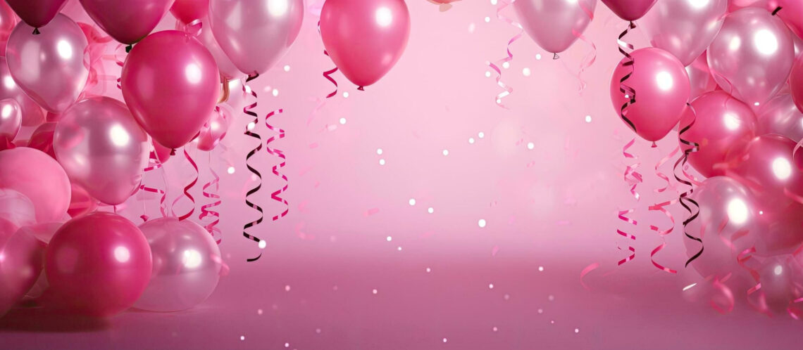 Free Birthday Backgrounds with Glittering Pink Decor
