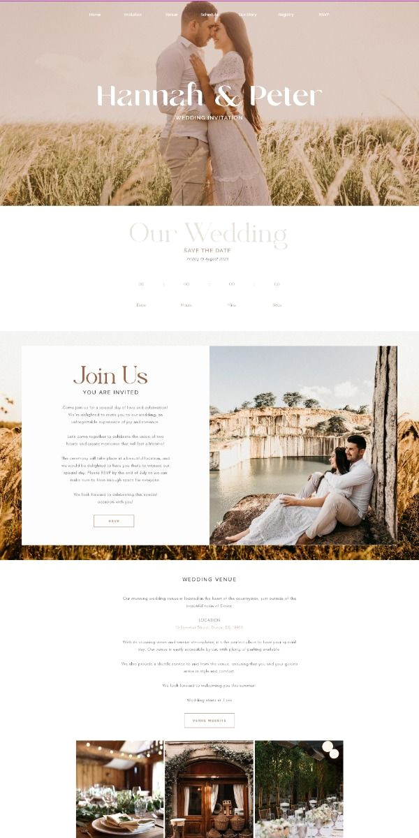 16 Stunning Wix Wedding Website Templates