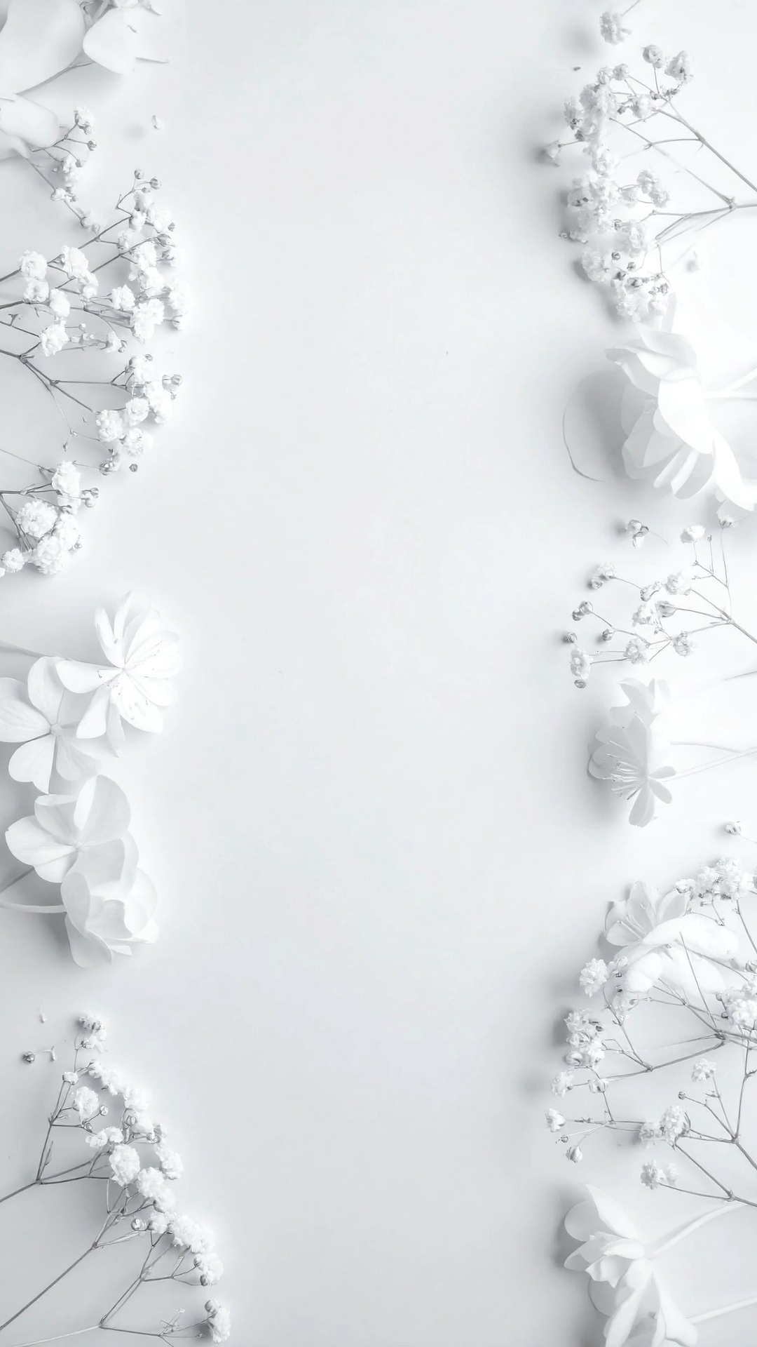 Elegant White Floral Frame