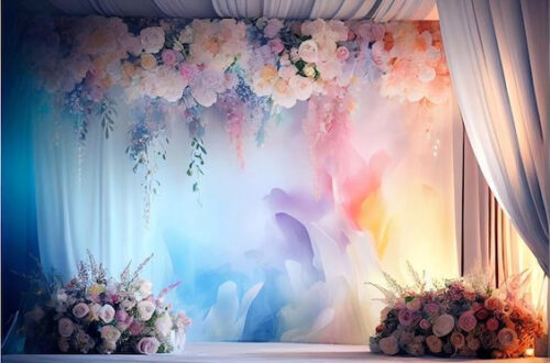 Whimsical Floral Wedding Backdrop