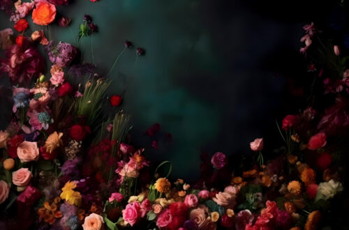 Vibrant Floral Backdrop: 4096×4096 Digital Flower Wall Scene Vibrant Floral Backdrop: 4096×4096 Digital Flower Wall Scene