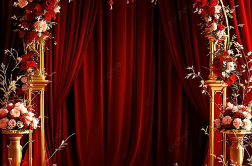 Stunning Red Velvet Wedding Arches: Download Now!