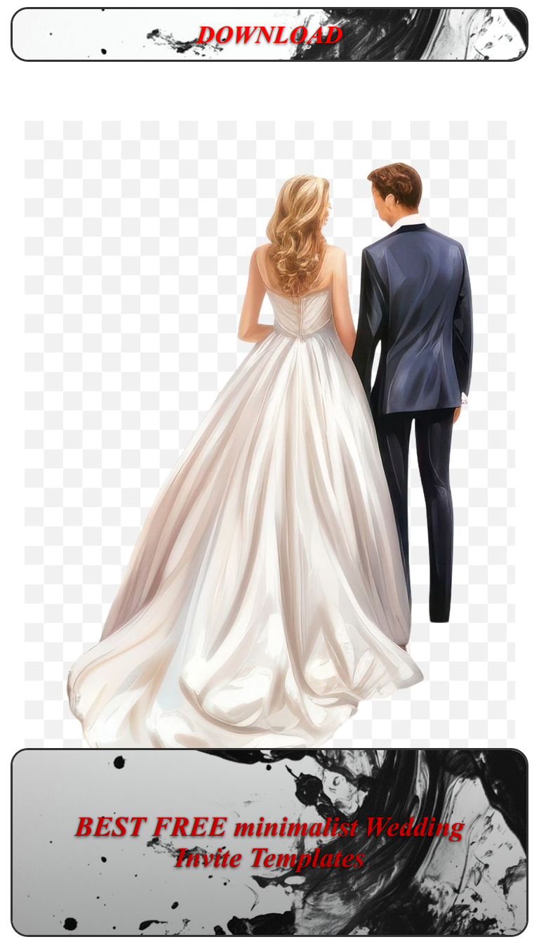 30 Stunning FREE Minimalist Wedding Invitation Templates