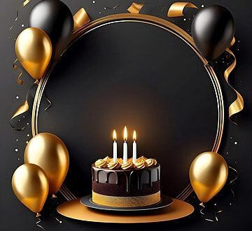 Happy Birthday Backgrounds: Free Download in 3D Chocolate & Gold