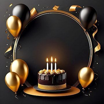 Happy Birthday Backgrounds: Free Download in 3D Chocolate & Gold