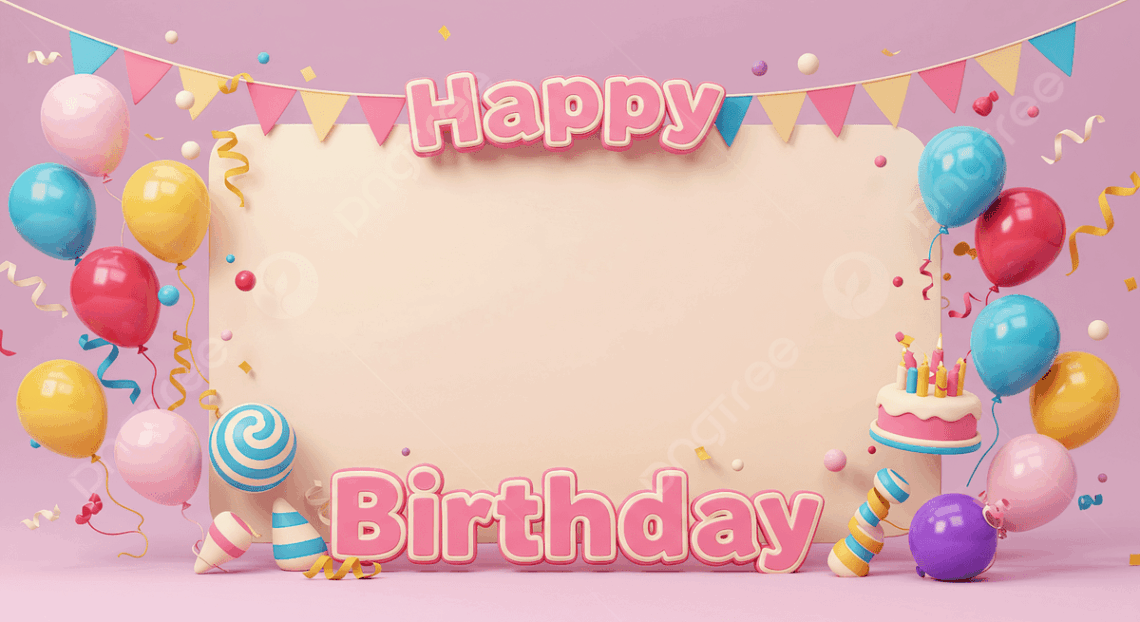 Birthday Party Background: Free Download with Balloons & Sweet Treats