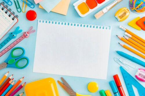 Back to School Essentials in Blue Back to School Essentials in Blue