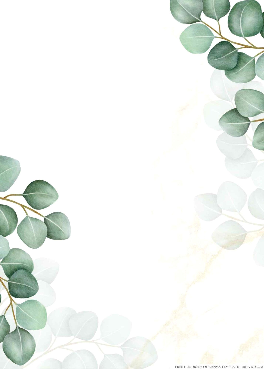 Minimalist Eucalyptus Luxury Wedding Invites Free Templates