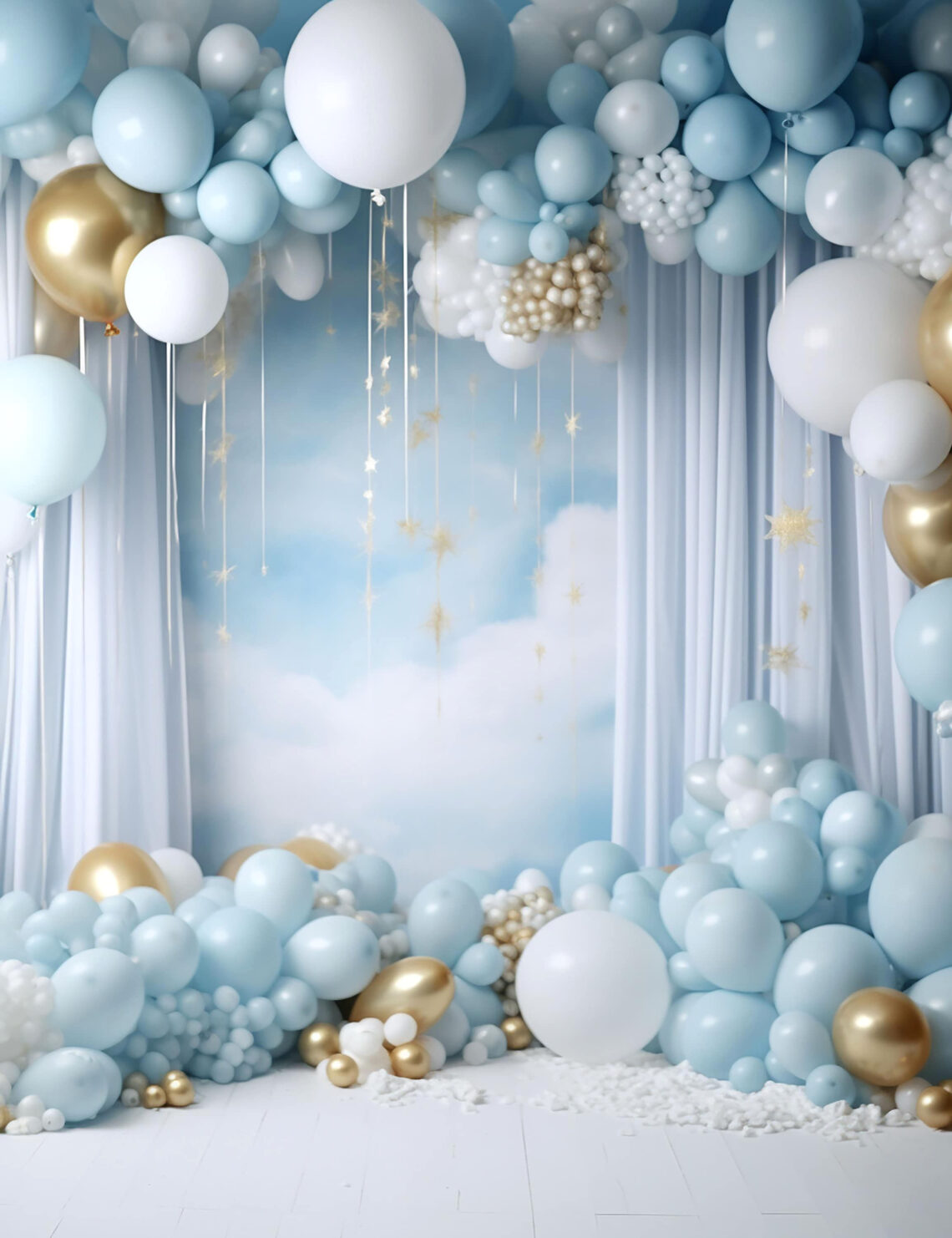 Dreamy Stars Baby Photo Backdrop for Magical Birthday Moments