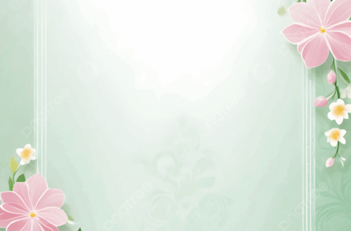 Free Floral Wallpaper: White Blooms on Green Free Floral Wallpaper: White Blooms on Green