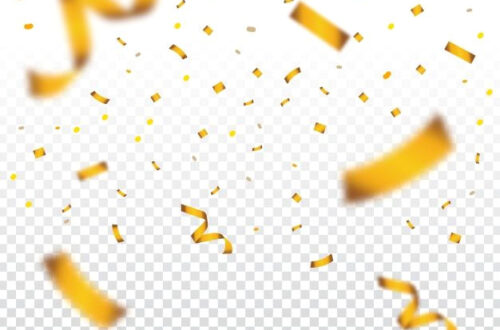 Golden Sparkler Confetti Background Golden Sparkler Confetti Background
