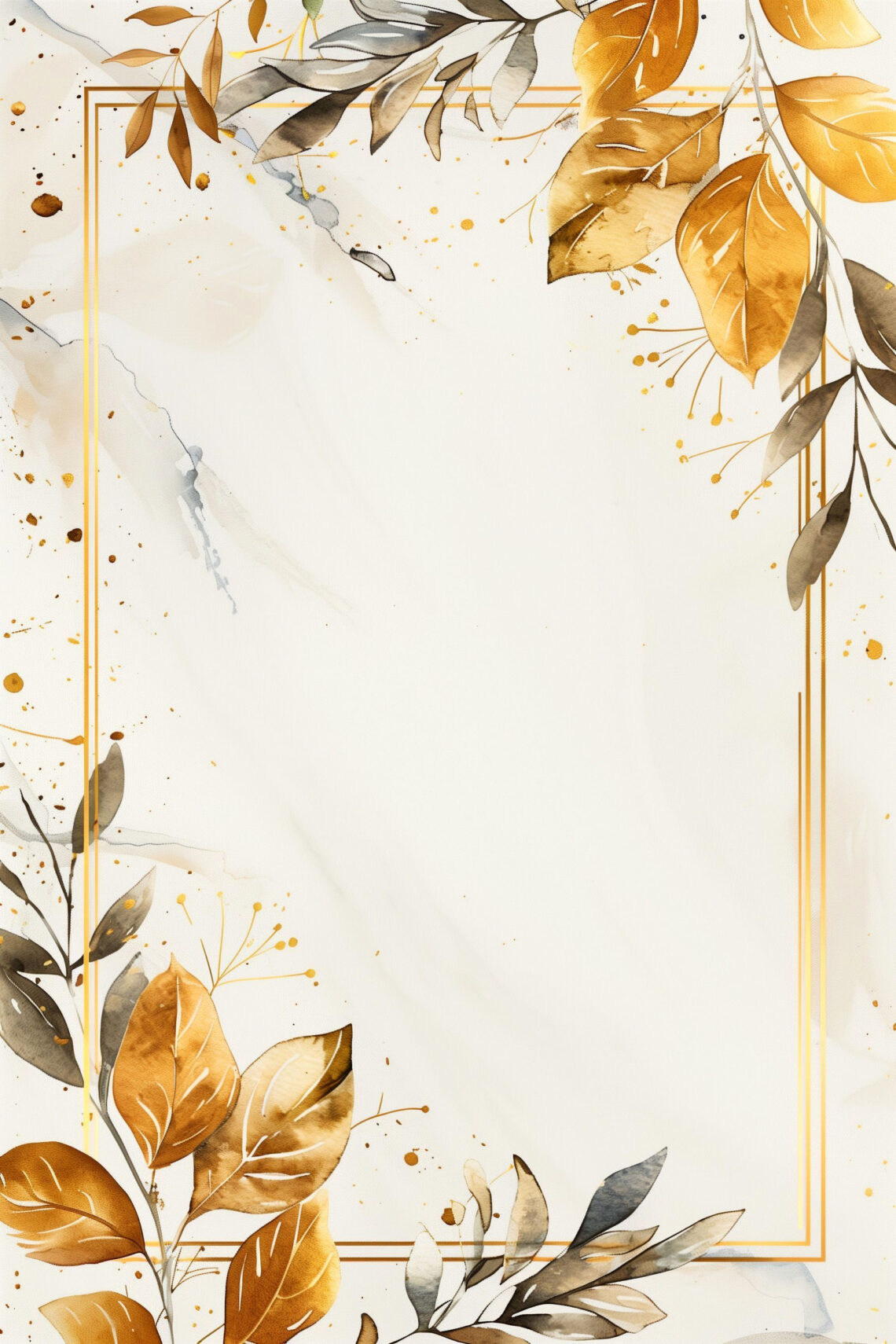 Golden Elegance Wedding Invitation