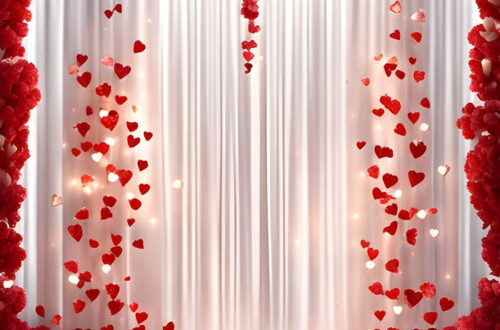 Roses & Red Hearts 3D Background | Free Valentine’s Day Graphics