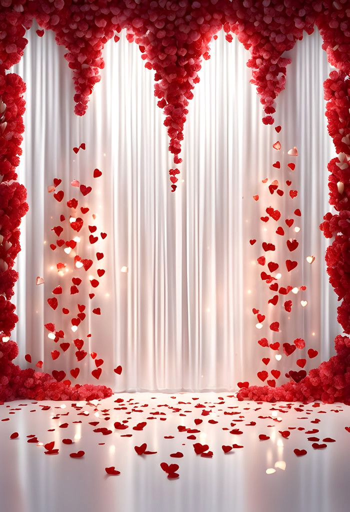 Roses & Red Hearts 3D Background | Free Valentine’s Day Graphics