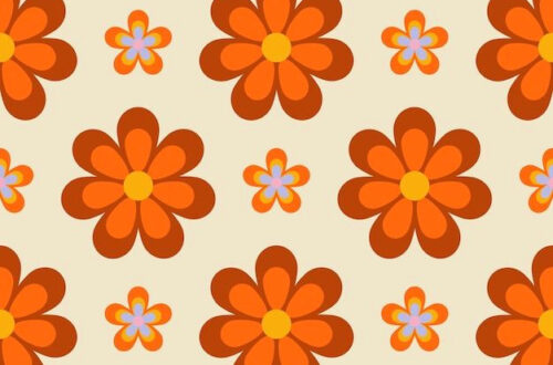 70er Jahre Blumenmotive: Vintage Vektoren für Ihren Stil