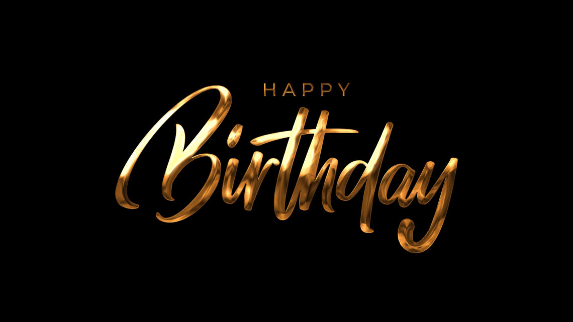 Free Happy Birthday Animation with Luxe Gold Effect