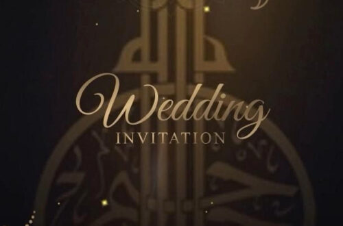 Elegant Black Gold Wedding Invitation Video