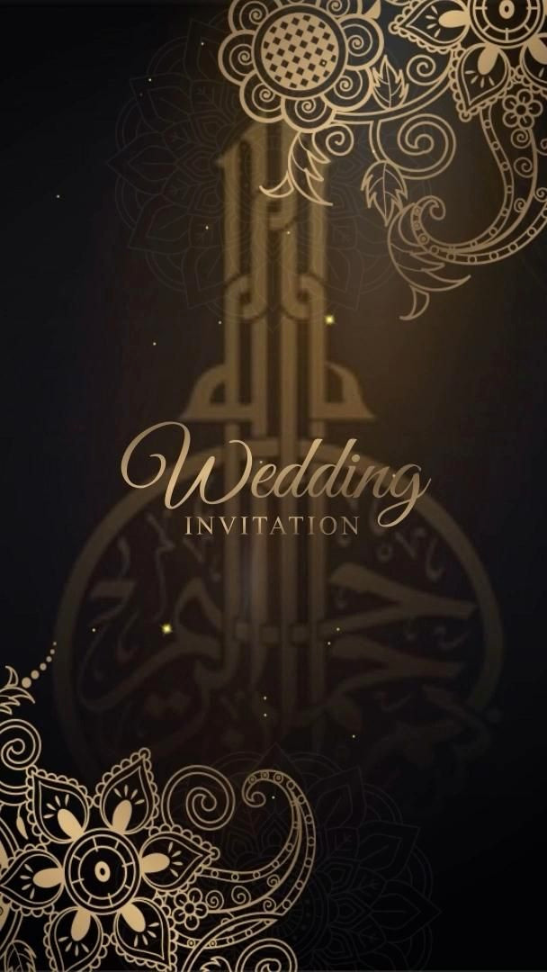 Elegant Black Gold Wedding Invitation Video