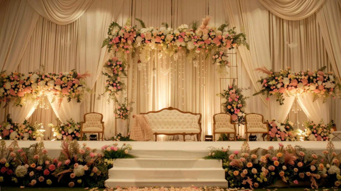 Free Elegant Wedding Backdrops with Beautiful Floral Decor