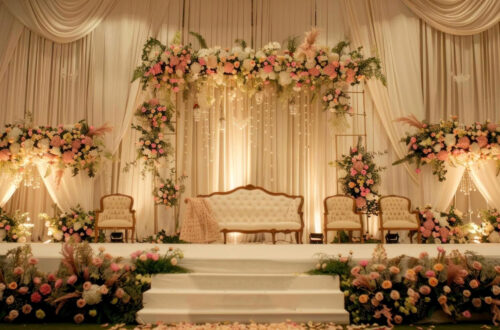 Free Elegant Wedding Backdrops with Beautiful Floral Decor
