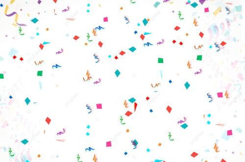 Realistic Confetti Backdrop for Free Download