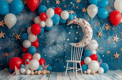 Dramatic Balloon Arches Meet Starry Cakesmash Bliss