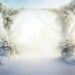 Dreamy White Wedding Arch in the Sky