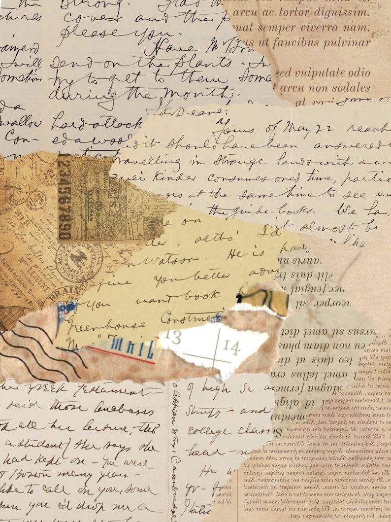 Vintage Ephemera Collage Kit (Digital Download)