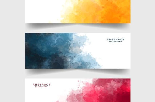 Vibrant Watercolor Backgrounds for Your Banners