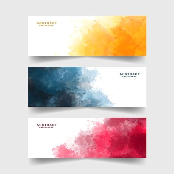 Vibrant Watercolor Backgrounds for Your Banners